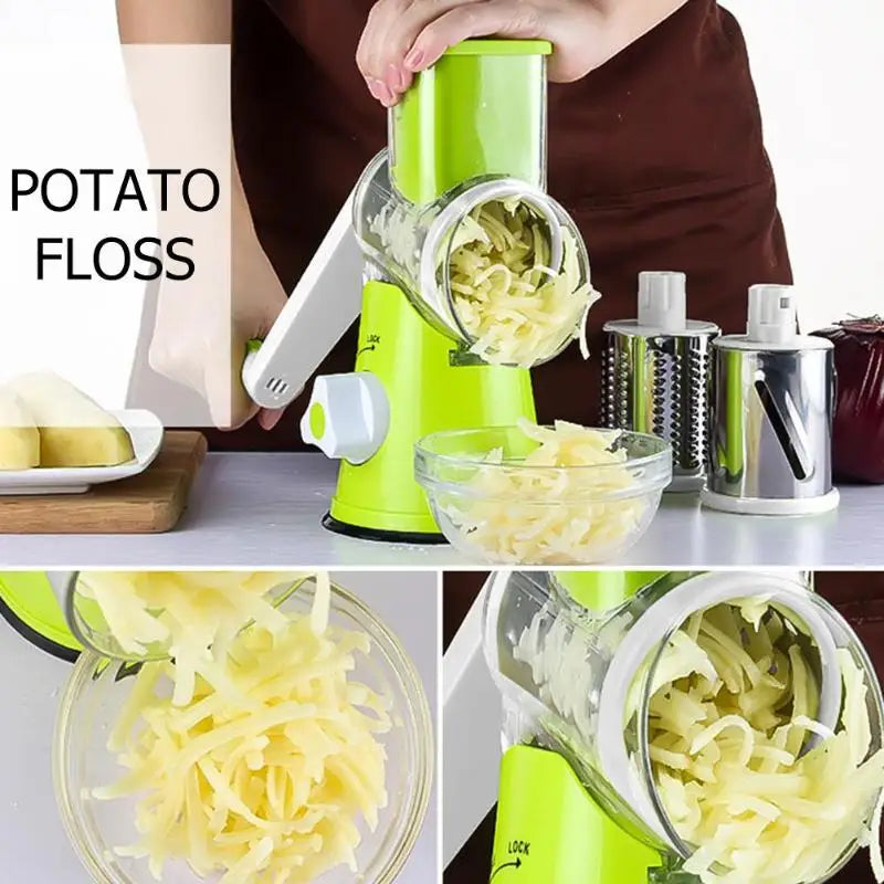 Manual Rotary Cheese Grater for Vegetable Cutter Potato Slicer Mandoline Multifunctional Vegetable Chopper Kitchen Accessories
