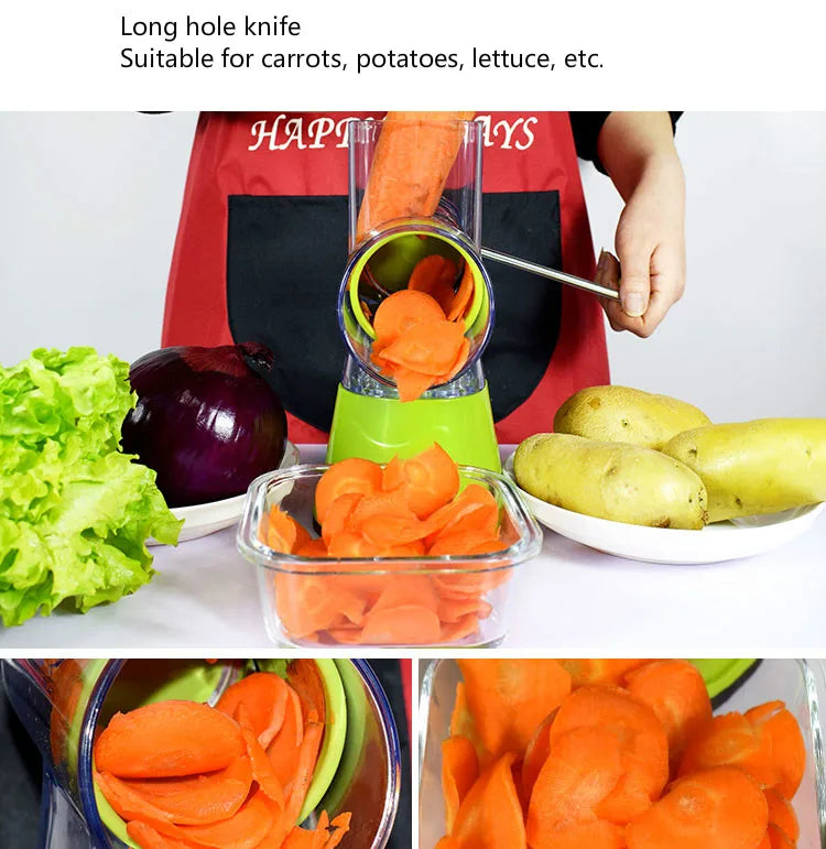 Manual Rotary Cheese Grater for Vegetable Cutter Potato Slicer Mandoline Multifunctional Vegetable Chopper Kitchen Accessories